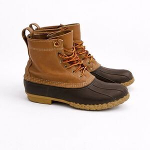 LL Bean Made in Maine Brown and tan Duck Boots men’s size 8.5 or Womans 9.5